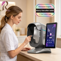 Analyseur de peau numérique LCD portable professionnel, testeur d'humidité, d'huile et d'élasticité, analyseur d'humidité de la peau du visage avec mémoire