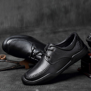 Zapatos de Negocios para Hombre de Piel de Vacuno de Primera Capa 2026, Zapatos de Cuero con Suela Suave, Zapatos Casuales Sin Cordones, Envío Directo - Product Image 4