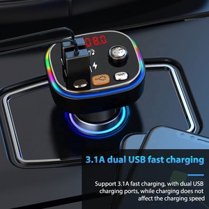 Encendedor de cigarrillos <span class=keywords><strong>ABS</strong></span>, luces coloridas, compatible con disco U, tarjeta SD, juego, Bluetooth, manos libres, OEM multifuncional, 7 colores - Product Image 3