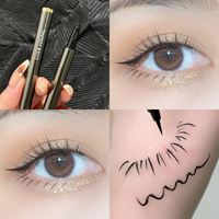 Crayon pour les yeux brun noir personnalisé de marque privée facile à dessiner crayon de maquillage stylo à colle pour les yeux