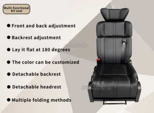 Asiento Plegable Manual Personalizado para RV, Asiento Individual Multifuncional para <span class=keywords><strong>Camper</strong></span> Van con Cinturón de Seguridad para Remodelación Interior de Vehículos - Product Image 6