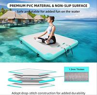Plateforme flottante gonflable en PVC avec technologie Drop Stitch pour la natation et la pêche, 6ft, 8ft, 10ft, 12ft, avec pompe à air