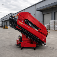 Grue articulée montée sur camion, 10 tonnes, 6 sections, grue de chargement hydraulique pour la construction