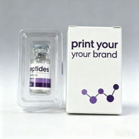 Boîte personnalisée pour flacons de 3 ml avec estampage holographique, plateau à 2 emplacements pour flacons avec étiquettes pour l'emballage cosmétique