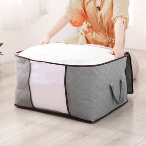 Clothing Organizer Quilt Storage Bag Rectangle Non-Woven Fabric Lightweight Wardrobe Use - Product Image 4