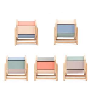 YC Montessori Pendidikan Anak Usia Dini Drum Tekstil Kayu Bersertifikat CE untuk Pengenalan Warna & Pelatihan Berpikir Mainan Bayi - Product Image 4