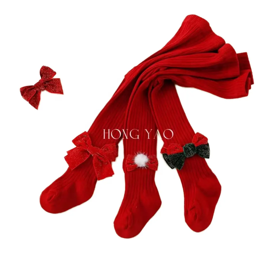 Legging bayi gaya Tiongkok, celana ketat anak perempuan Inggris merah meriah musim gugur dan musim dingin