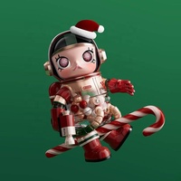 Vente en gros de figurines POPMART MEGA SPACE MOLLY 2024 édition Noël 400% - Jouet artistique tendance, objet de collection, figurine d'action, ornement, cadeau