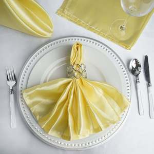 Serviettes de table en satin en gros avec ourlet festonné pour la restauration commerciale, la location d'événements et les acheteurs de restaurants - Product Image 1