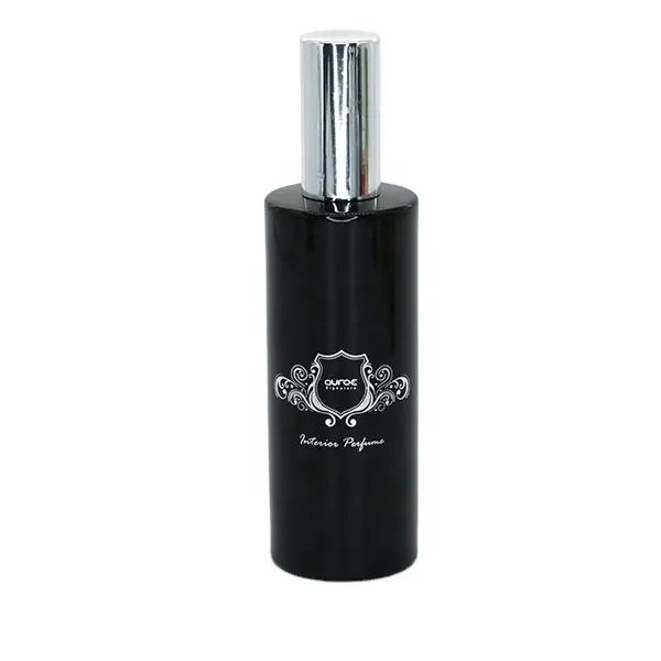 Empty Black Color 100ml Room Spray Glass Bottle Free Sample With Hot Stamping Logo