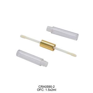 Tube de gloss à lèvres double embout, tube de gloss à lèvres à presser, bouchon à vis, tube en plastique - Product Image 3