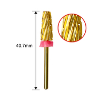 Nouveau kit de fraise de foret à ongles en tungstène 5 en 1 Hot Gold Pro Carbide Nail Bits