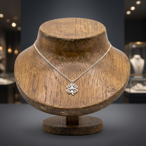 Collier pendentif trèfle à quatre feuilles en argent sterling 925 plaqué or vermeil et rhodium, bijou porte-bonheur, cadeau pour femme - Product Image 1