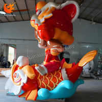 Escultura de Dibujos Animados de Fibra de Vidrio Personalizada para Exteriores de Gran Tamaño |   Acabado Pintado con Forma Personalizada para Centros Comerciales/Parques Temáticos/Piazas de la Ciudad