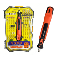 Ensemble de mini-meuleuses sans fil, outil rotatif à 3 vitesses variables avec kit d'accessoires de 41 pièces, source d'alimentation par batterie DIY
