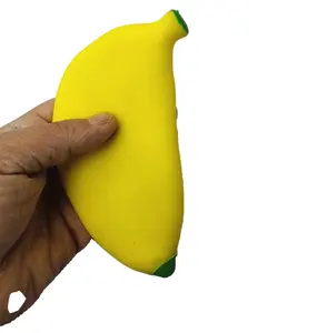 Soododo New Creative Stress Relief Banana Shape Squeeze Banana With Sand Toy For Kids Squeeze And Stretch Banana