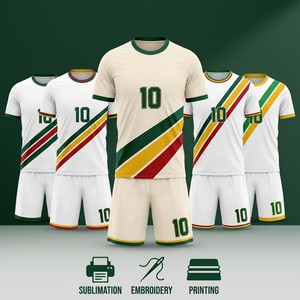 Conjunto de Camiseta de Fútbol con Logotipo Personalizado, Secado Rápido, para Entrenamiento Deportivo, Jersey de Fútbol con Cuello en V, Uniforme de Fútbol Corto Estampado, Unisex - Product Image 5