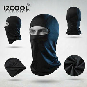 <span class=keywords><strong>Masque</strong></span> facial complet en tissu rafraîchissant à la nanotechnologie I2COOL, respirant, haute performance, en soie glacée, cagoule tactique noire durable - Product Image 1