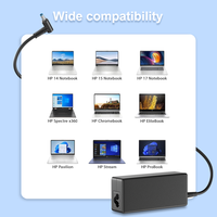 Adaptor Charger Laptop 65W 19.5V 3.33A 4.5mm*3.0mm Universal untuk HP, Adaptor AC Pin Biru dengan Colokan US/UK/EU/AU