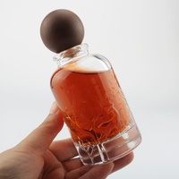 Botol parfum kaca bening 100ml, kelas atas rusa timbul bulat Delay Crimp dengan Untuk tutup bola untuk Diffuser dan kemasan
