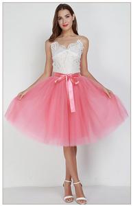 Jupes tutu en <span class=keywords><strong>tulle</strong></span> à 7 couches, taille haute, longueur genoux, nouvelle arrivée estivale tendance pour femmes - Product Image 4