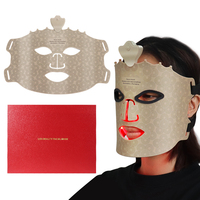 Masque facial LED à lumière rouge en silicone ultra-fin, portable, rechargeable par USB, appareil de beauté pour le visage