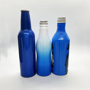 OEM Supplier Empty <strong>Non</strong> <strong>Alcoholic</strong> Shinny Blue Aluminum 330ml Eco Friendly Metal <strong>Whiskey</strong> Screw Top Drink Wine Beverage Bottle Manufacturer - Product Image 6