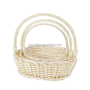 JY Luxury White Lace Wedding Gift <strong>Basket</strong> Flower Girl <strong>Basket</strong> with Handle Circle Shape for Candy <strong>Storage</strong> and Wedding <strong>Decor</strong> - Product Image 5