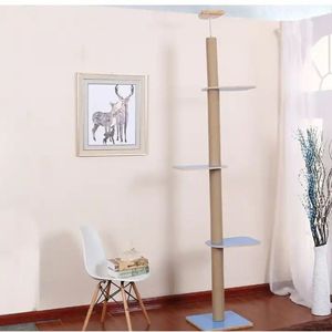 Hiện đại rắn gỗ mèo cây tháp Tổ leo khung len gãi cực sisal đồ nội thất sàn đến trần mèo đồ chơi đóng gói - Product Image 6