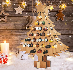<span class=keywords><strong>Portabottiglie</strong></span> <span class=keywords><strong>a</strong></span> Forma di Albero di Natale in Legno, Calendario dell'Avvento con Conto alla Rovescia per Natale, <span class=keywords><strong>Portabottiglie</strong></span> per Casa - Product Image 4