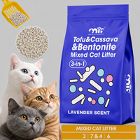 Litière pour chat en gros 3-en-1 à base de manioc, tofu et bentonite, forte absorption, sans poussière, 5L 10L, OEM disponible