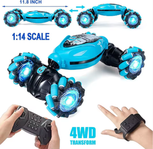 Rc <span class=keywords><strong>Stunt</strong></span> Cars Toys 4WD Coche controlado a mano 360 Rotación Doble cara Control remoto Coche Regalos de cumpleaños - Product Image 1