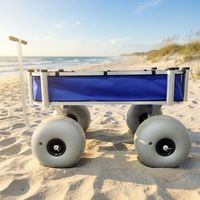 Chariot de pêche en aluminium avec roue de plage de 13 pouces pour le camping et la pêche