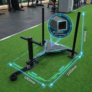 Trineo Triangular de Acero Negro VIGFIT Modelo MS003 - Trineo Compacto para Gimnasio para Entrenamiento de Fuerza y Velocidad - Product Image 2
