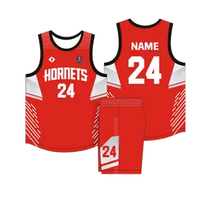 Grosir Pabrik Jersey basket seragam Oem Crop-Top kustom Logo seragam cetak pria Jersey seragam basket