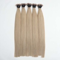 Extensions de cheveux à kératine plate épaisse, pointe en U, nano, I-Tip, 100% cheveux humains, vente en gros, cheveux russes Remy