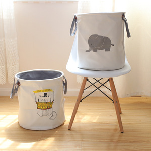 Trọng lượng nhẹ cotton EVA vải không thấm nước ráp động vật Vòng giặt cản trở sử dụng nhà bé trẻ em quần áo lưu trữ đồ chơi Giỏ - Product Image 2