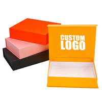 Dossiers en papier recyclé avec logo personnalisé imprimé, avec lamination mate, fermeture magnétique, emballage cadeau de luxe pour boîtes de perruques