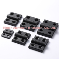 Charnières de porte en Nylon noir d'usine chinoise charnière en plastique pour 2020 3030 4040 4545 profilé en aluminium