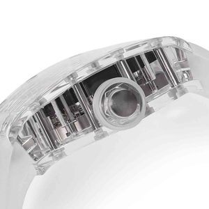 Montre Tourbillon 27-03 Élégante à Remontage Manuel, Montre-Bracelet Mécanique Squelette, Boîtier Transparent Blanc, Montre de Sport d'Élite pour <span class=keywords><strong>Homme</strong></span> - Product Image 2
