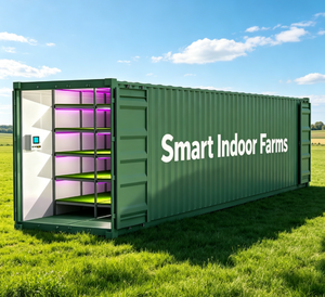 Système de ferme hydroponique commerciale Skyplant en conteneur maritime pour la culture d'herbe d'orge et la production d'aliments pour animaux - Product Image 1