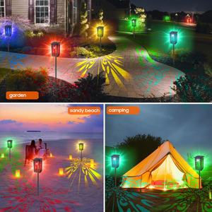 ไฟตกแต่งสวน RGB แบบ LED กันน้ำ IP65 ใช้พลังงานแสงอาทิตย์ สำหรับรั้ว สนามหญ้า โคมไฟสนามหญ้า ABS 600mah ใช้พลังงานแสงอาทิตย์ - Product Image 6