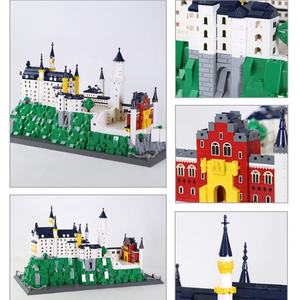 Good Selling OEM Neuschwanstein Castle <b>Plastic</b> Building <b>Blocks</b> Toy for Kids Adults DIY Educational Architectural Model Set 1:1 - Product Image 3
