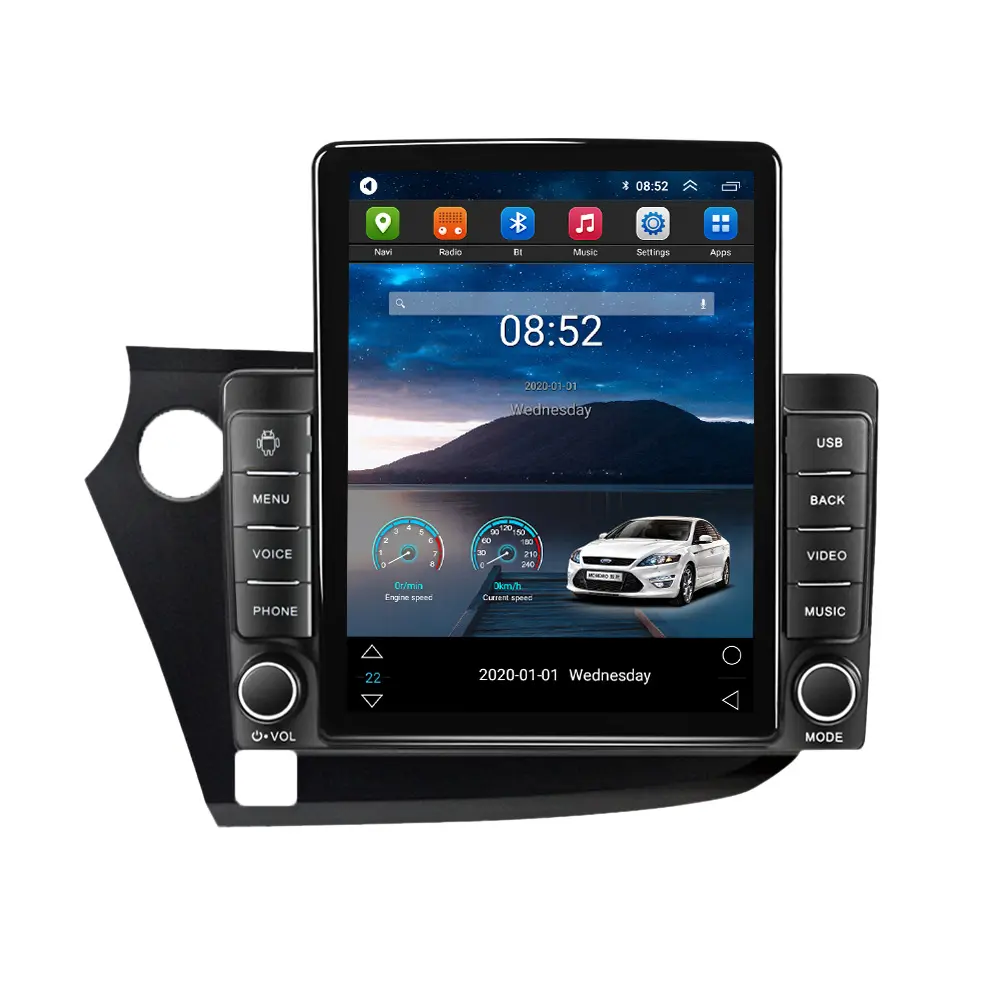 Navifly Tesla Android 11 8+128G android car radio for Honda Insight 2009-2014 Car Radio Video Screen Android Monitor