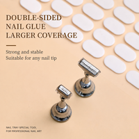 200 pièces de ruban adhésif double face pour nail art, transparent, invisible, très adhésif, pour plateaux de pose d'ongles, amovible, pour manucure en salon et DIY