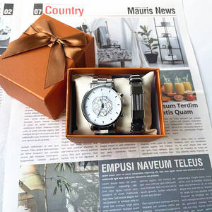 <strong>Watch</strong> +Bracelet Men <strong>Watch</strong> <strong>Set</strong> <strong>Geneva</strong> Steel Band Quartz <strong>Watch</strong> Bracelet Jewelry Gift YuSa145 - Product Image 2