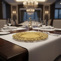 Assiettes de Présentation Vintage Sculptées Européennes, Haute Qualité pour Hôtels Haut de Gamme, Mariages, Fêtes et Restaurants