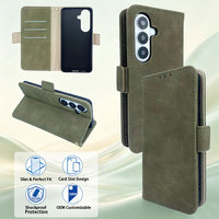 Étui portefeuille souple mat en PU avec compartiments intégrés pour cartes, support réglable, coque fine ajustée parfaitement pour iPhone 15/16/17 Pro Max
