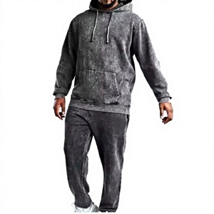 LIME MOON Chándal con Capucha para Hombre, Estampado de Lobo Rojo, Transpirable, Manga Larga, Ropa Casual de Invierno, 100% Algodón, Ligero, Corte Regular - Product Image 2