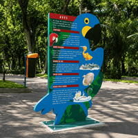 Panneaux de signalisation personnalisés imprimés UV avec cartes multilingues pour les parcs, les jardins botaniques et les sites touristiques extérieurs